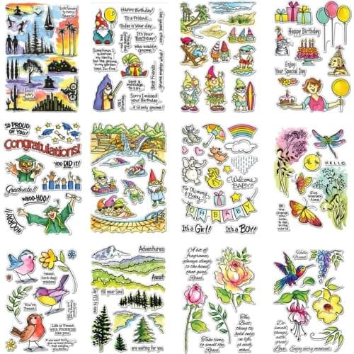 Happy Items Animals Words Characters Plants Lovely Transparent Clear Stamps For DIY Scrapbooking Paper Cards Crafts New 2020