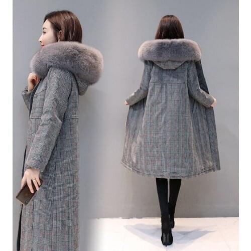 Warm Thick Womens Down Jacket Luxury Fox Fur Hooded Clothes Brand 20% Duck Down Coat Female Down Jacket Hiver 9922255