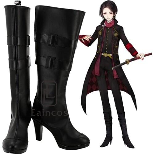 Touken Ranbu Online Kashuu Kiyomitsu Black Boots Cosplay Party Shoes Custom Made