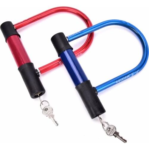 1pc Bicycle Bike U Lock Motorcycle Electric Cycling Scooter Security Steel Chain with 2 Keys