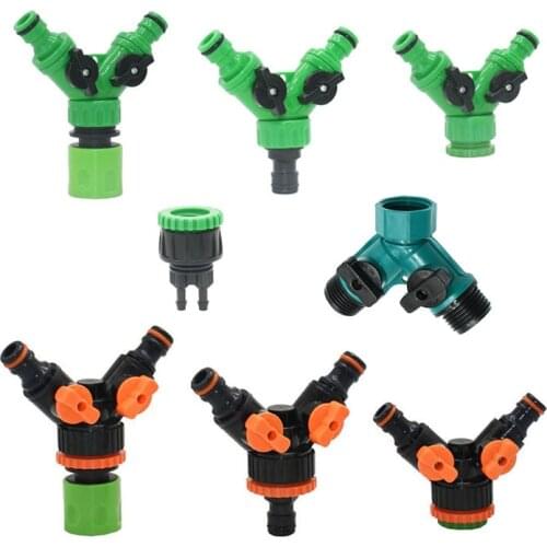 10 PCS 2-Way Garden Tap Hose Water Splitter Y Irrigation Valve Female 1/2 3/4 to 5/8 1/4" Water Hose Quick Connector