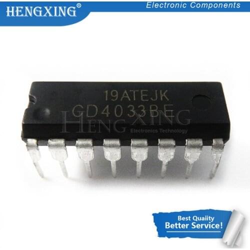 10pcs/lot CD4033BE CD4033 4033BE DIP-16 In Stock