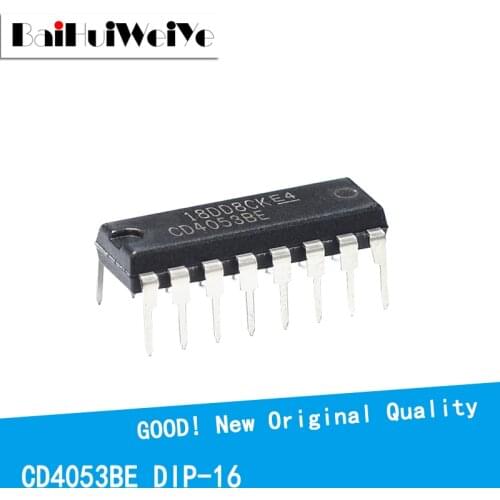 10PCS/LOT CD4053BE CD4053 4053BE DIP-16 4053 New Original IC Good Quality Chipset In Stock DIP16