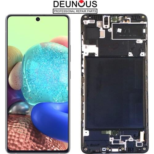 100% Original AMOLED For Samsung Galaxy A71 LCD Touch Digitizer Sensor Glass Assembly For Samsung A71 Display A715 A715F A715FD