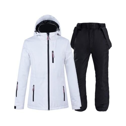 2020 Super Warm Ski Suit Women Snowboard Jacket Pant Windproof Waterproof Outdoor Sport Wear Breathable Thicken Zipper Clothing
