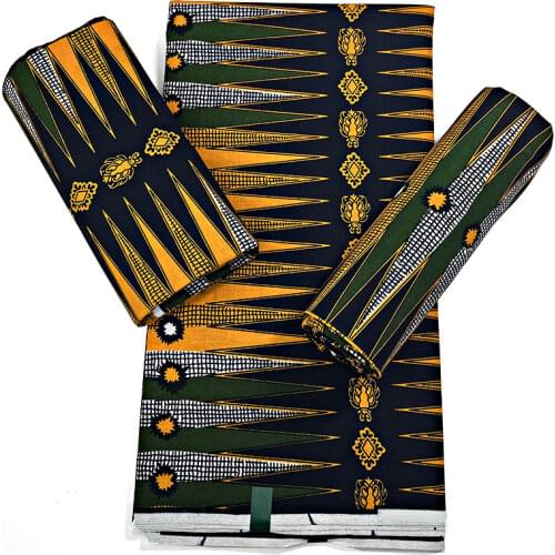 2021 Hot Sale 100% Cotton Veritable African Wax Print Fabric Real Wax African Ankara Fabric 6 yards Ghana Loincloth 04