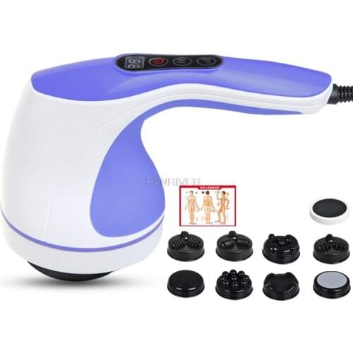 220V Function Full Body Massager Dolphin Electric Massager Neck Waist Back Massage Hammer Vibration Infrared Rod Roller