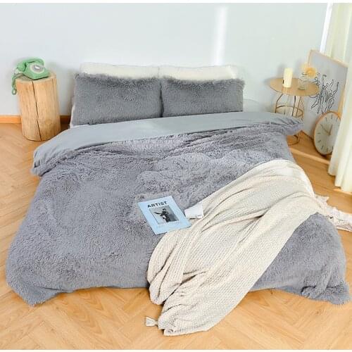 3pcs/set Warm Soft Plush Bedding Sets Duvet Cover and Pillowcase