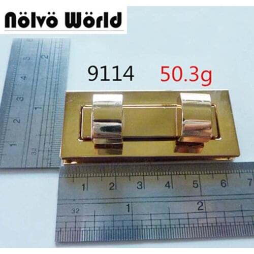 5pcs Twist Points Light Gold Metal Locks,Making Your Own Bags' TurnLock Snap Clasps