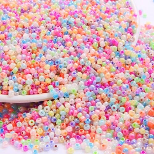 1000pcs 2mm Austria Crystal Hole Beads Solid Color Czech Glass Seed Spacer DIY Bracelet Necklace Beads for Kids Jewelry Making