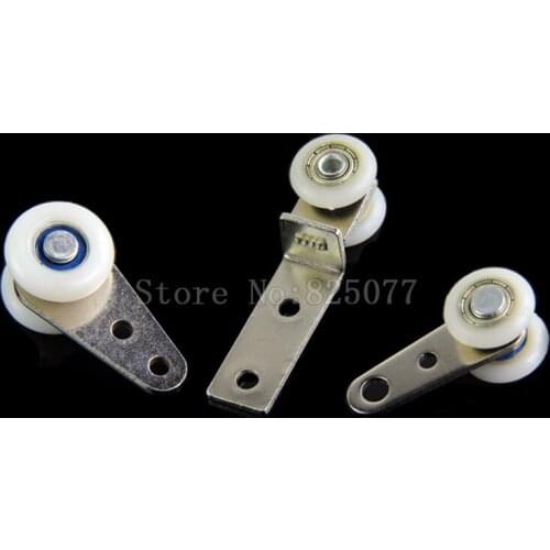 DHL Wholesale 200PCS window curtain wheels curtain parts nylon roller curtain heavy double pulley hardware JF1330