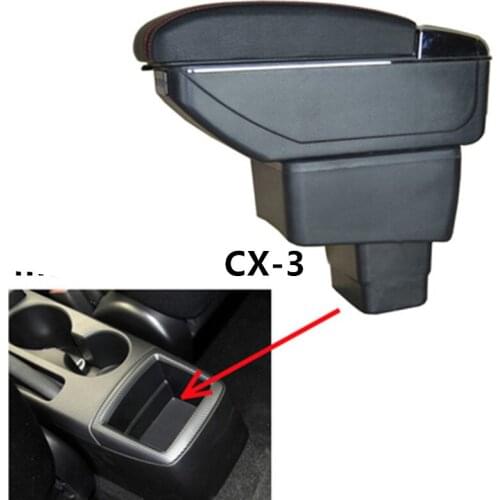 For Mazda CX-3 CX 3 CX3 armrest box central Store content box cup holder ashtray interior car-styling accessories 14-19
