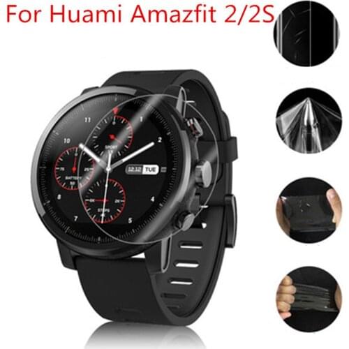 For Xiaomi Huami Amazfit stratos 2 2S Screen Protector curved Soft HD TPU Film Screen protective Soft Film Not tempered glass