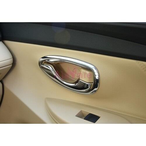 Chrome Car Styling Interior Door Handle Cover and Bowl Insert ABS Panel 2014 2015 2016 2017 For Toyota Vios Accessories