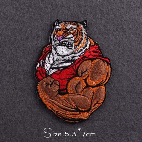 Skull Patch On Clothes Iron On Patches For Clothing Bear/Tiger Embroidered Patch Alien Patch Appliques Stripes For Jean Jacket