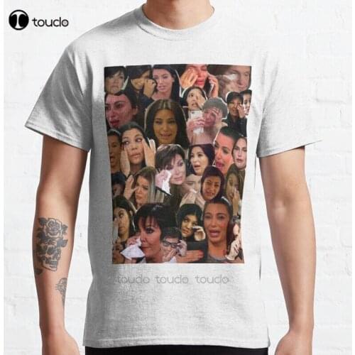 New KardashianS Crying Collage Classic T-Shirt Cotton Men Tee Shirt