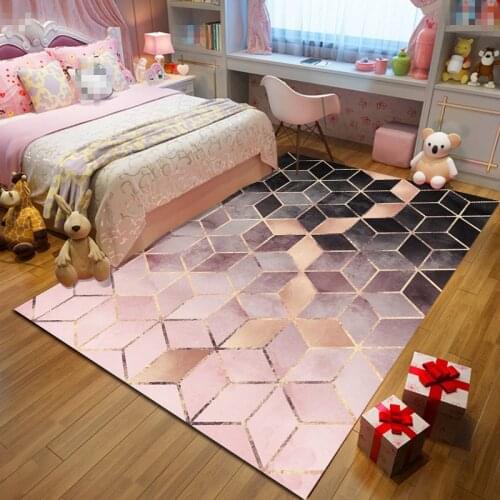 NEW Nordic 3D Geometric Carpets For Living Room Bedroom Area Rugs Anti-slip Coffee table kitchen Floor Mat Home Decor Big Carpet