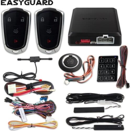 EASYGUARD pke car alarm passive keyless entry remote start stop push button smart auto start