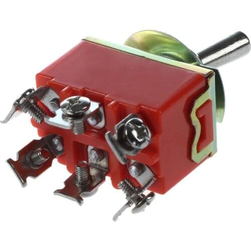 AC 250V 15A Latching 3 Way On-Off-On Single Pole Double Throw Toggle Switch Orange CNIM Hot