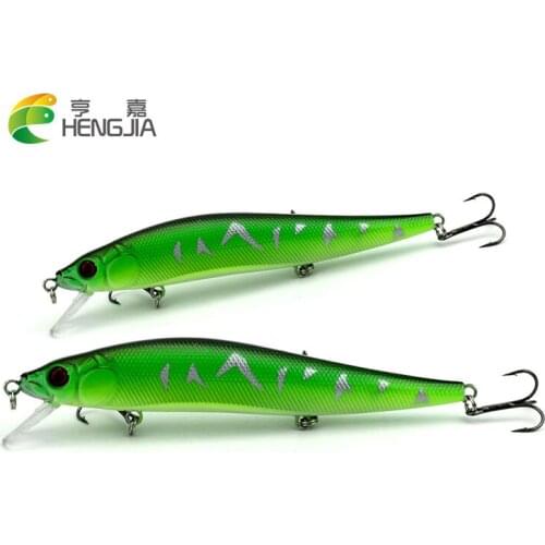 HENGJIA hard plastic diving minnow fishing lures artificial wobblers trout catfish crankbaits pesca swim baits 14cm 23g 4#hooks