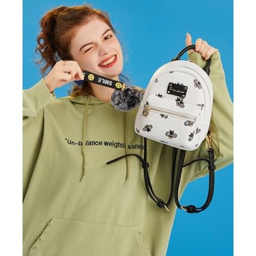 Backpack womens small bag bee printing 2020 new fashion mini backpack ladies bag all-match tide high quality original design