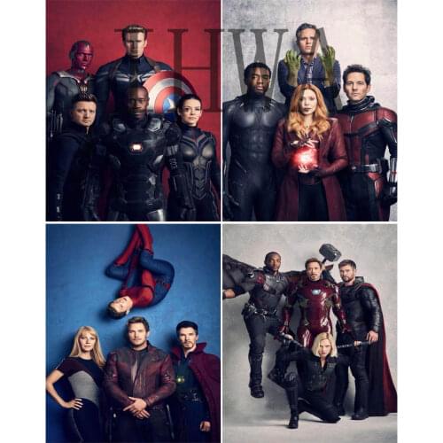 Marvel Avengers Captain America Diamond Painting Avengers Cross Stitch Full Square Round Diamond Embroidery Home Decor Gift