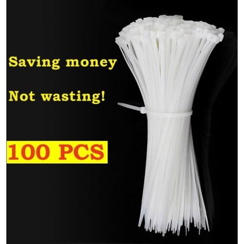 Self-locking plastic nylon tie 100 PCS black 5X300cable tie fastening ring3X200 cable tie zip wraps strap nylon cable tie