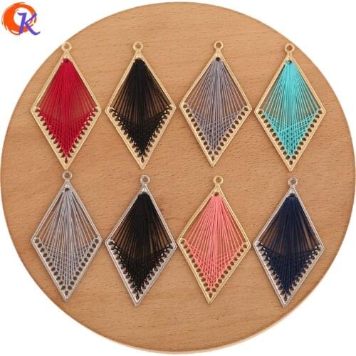 Cordial Design 40Pcs 31*55MM Jewelry Accessories/Wire Charms/Earrings Making/Rhombus Shape/DIY Parts/Hand Made/Earring Findings