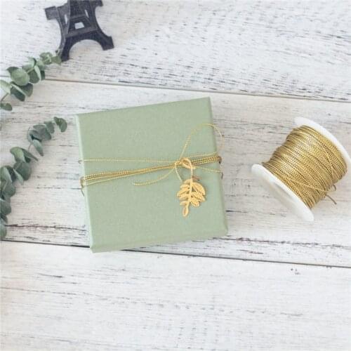 100m 1mm Gold Rope Twine String Ribbon Wedding Christmas Gift Packing Cords Decoration Rope DIY Crafts Thread Label Tag Line