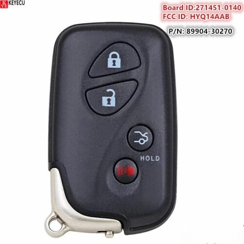 KEYECU Prox Smart Keyless Remote Key Fob for Lexus ES350 GS300 GS430 GS450H GS460 IS250 IS350 LS460 LS600h 271451-0140 HYQ14AAB