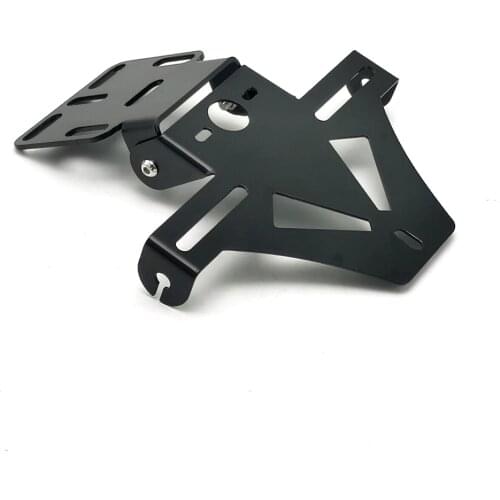 Universal Motorcycle Adjustable License Plate Holder Tail Rear Light Bracket Mount Dual Sport bike ATV Scooter Offroad Touring