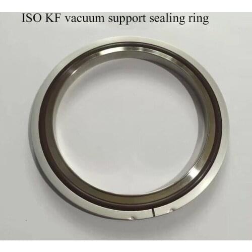 Vacuum Stainless Steel Center Bracket Seal Ring ISO Flange Seal High Temperature Fluorine Rubber KF Outer Ring ISO60-250