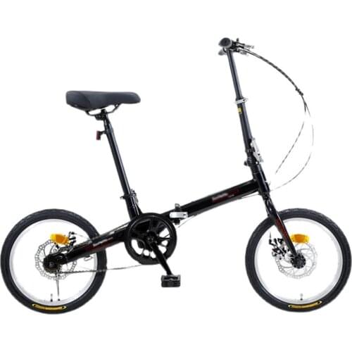 16 Inch Folding Bike Single Speed Disc Brake Bicycle Ultra Light Portable Small Adult Children Student Men And Women Bicycles