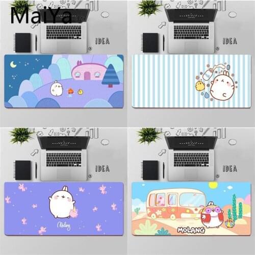Maiya Top Quality Kawaii Molang DIY Design Pattern Game mousepad Free Shipping Large Mouse Pad Keyboards Mat