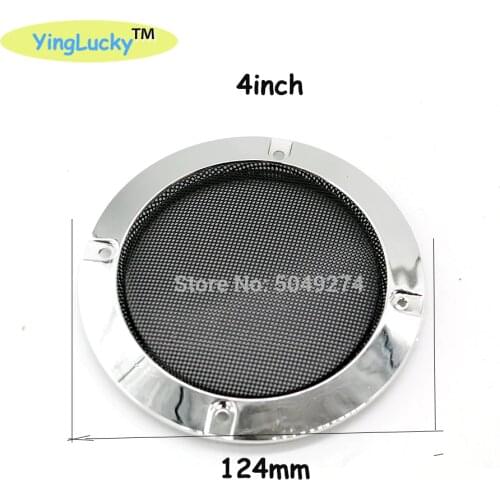 Yinglucky 2pcs 4 inch Silver Speaker Protective Grille circle With protective black iron mesh decorative arcade cabinet kit