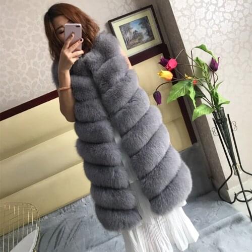 New Arrival Hot Sale Real Fox Fur Vest Girls Natural Fur Gilet Women Winter Fluffy Fur Coat Luxury Ladies Fur Jacket