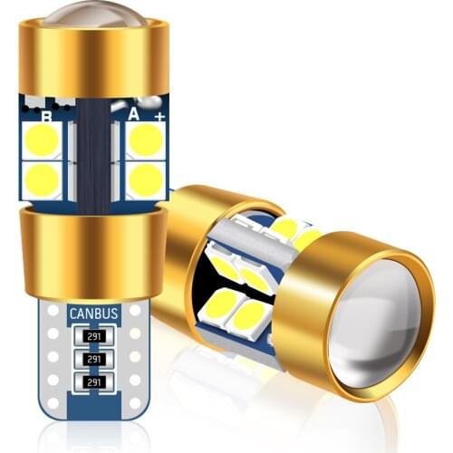 2x Car 5W5 LED Bulb 3030 19 SMD High Quality Wedge Replacement Parking Lights Reverse Lamps License Plate Lamp Dome Light White