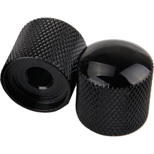 2 Pcs Chrome Metal Dome Knobs Volume Tone Control Knobs Screw Type for FD ST LP Electric Guitar or Bass