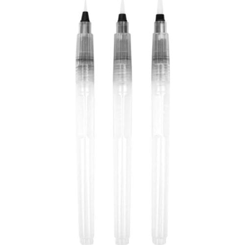 3pcs Portable Watercolor Brush Pen Water Color Brush Soft Brush for Beginners Painting Calligraphy Drawing Art Supplies