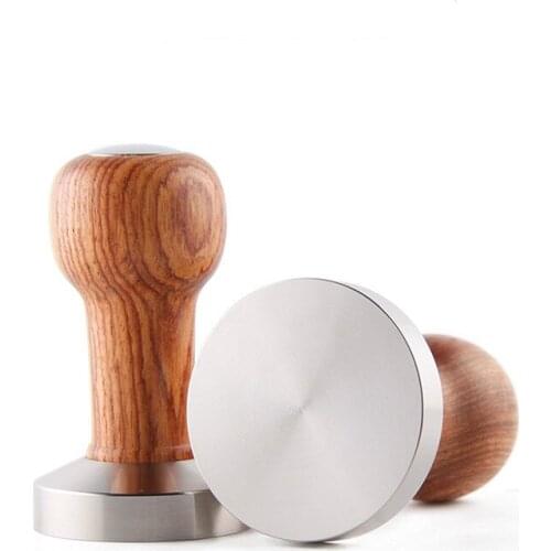 51mm 58mm 304Stainless Steel Coffee Tamper Home Calibrated Pressure Espresso Mat Coffee Hammer Espresso Powder Flat Press