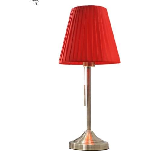 American Vintage Luxury Warm Atmosphere Table Lamp Minimalist Modern Decor Wedding Marriage Desk Light Bedside Lamp Bedroom Cafe
