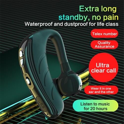 Bluetooth 5.0 Earphones Headphones Handsfree Earloop Wireless Headset Drive Call Sports Earphones With Mic For All Smart Phones