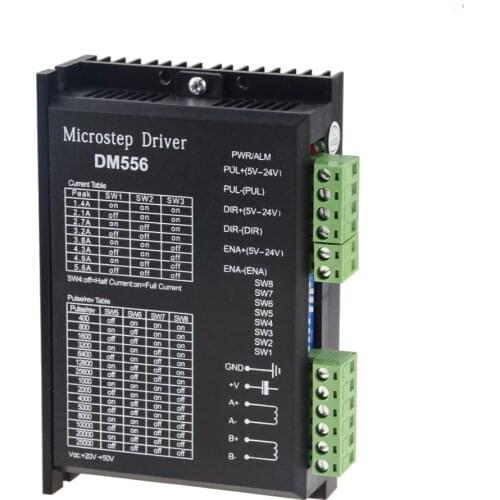 1pc DM556 Digital Stepper motor driver 2 phase 5.6A for 57 86 stepper motor NEMA23 NEMA34 Stepper Motor Controller