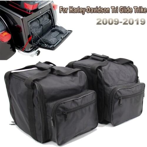 For Harley-Davidson Tri Glide Trike 2009-2019 2Pcs Motorcycle Saddlebags Trunk Liner Bag Luggage Bags