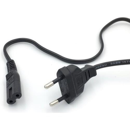 European EU Power Cable Euro C7 Figure 8 Power AC Power Lead Extension Cord 1.4m For Portable Radio Battery Charger PSP 3 4