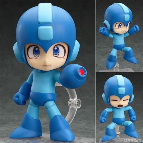 10cm Game Figures Rockman Grandista Cute PVC Action Figures Toys 556# Movable Rockman Megaman Figurine Model Kids Gifts