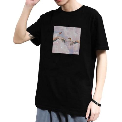 Creative Print Punk Tshirt Summer Aesthetic Plus Size Cotton T Shirts for Women Tops Harajuku Casual Streetwear Unisex Clothing