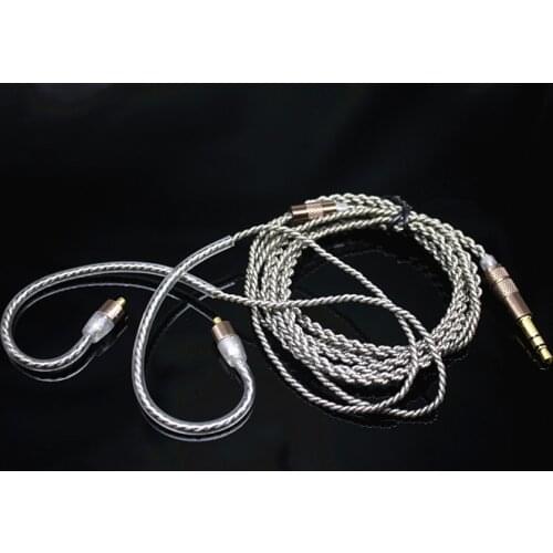 DIY headphones upgrade wire Silver Foil Headphone Cable mmcx pin se215 se535 se846