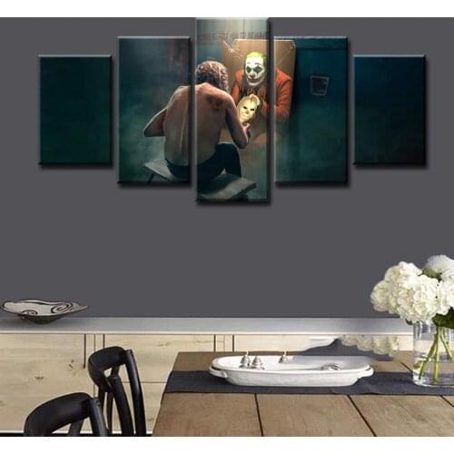5 Piece Movie Comics Superhero Clown Painting Poster Print Canvas Wall Picture For Home Room Decoration