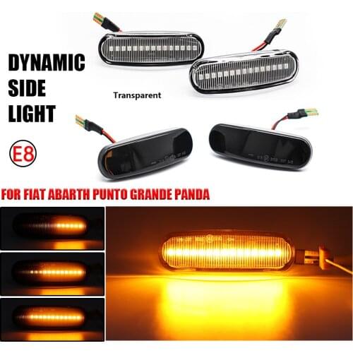 2Pcs For Fiat Abarth Punto Grande Panda 199 Doblo Fiorino 3 Idea 350 Linea 323 110 Dynamic LED Side Marker Lights Repeater Lamp